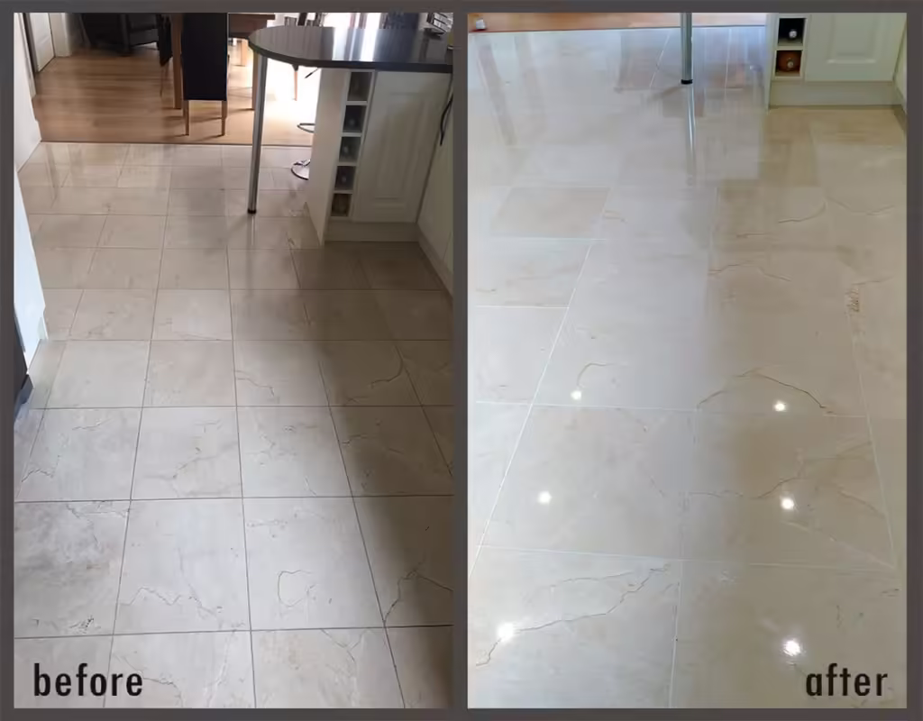portfolio jasa poles marmer di area dapur